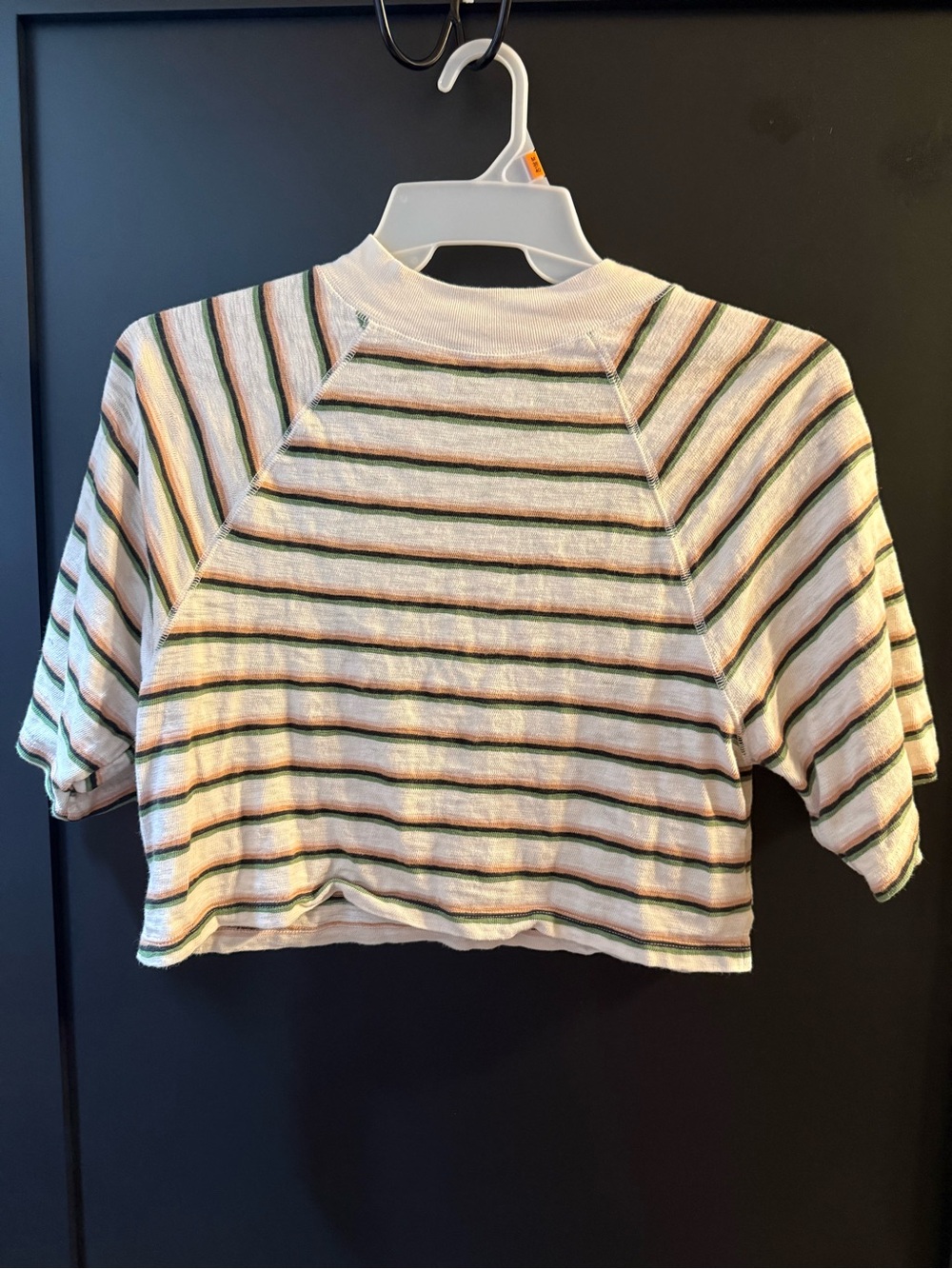 Universal Thread Striped Knit Tee in Cream, Green, Brown